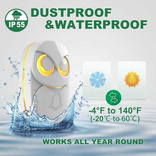 Wireless Doorbell Chime – 300m Long Range Waterproof Smart Door Bell for Home, Outdoor, Intelligent Alert System