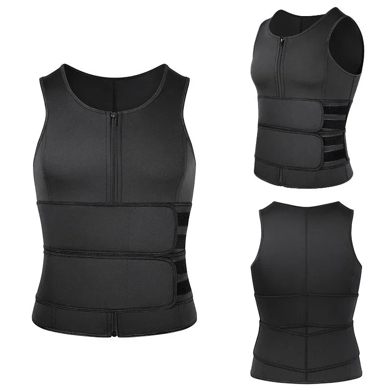 Vensslim Men's Sauna Sweat Vest โ Waist Trainer & Slimming Shapewear