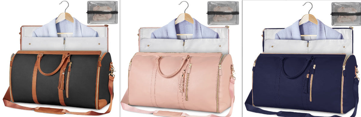 Women's Large-Capacity Travel Duffle Bag – Waterproof, Foldable & Stylish ✨- Large Capacity Travel Duffle Bag Women's Handbag Folding Suit Bag Waterproof Clothes Totes