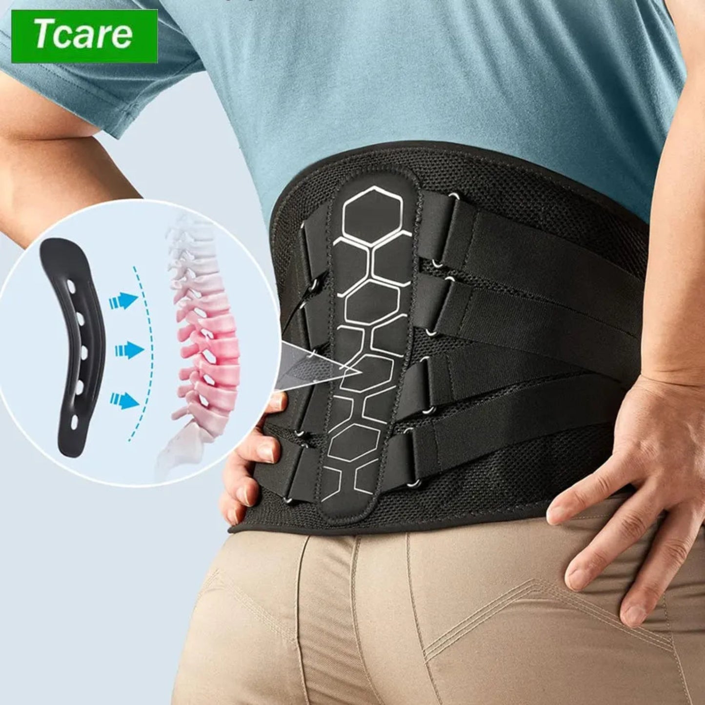 Back Brace for Lower Back Pain – Lumbar Support Belt with Soft Pad