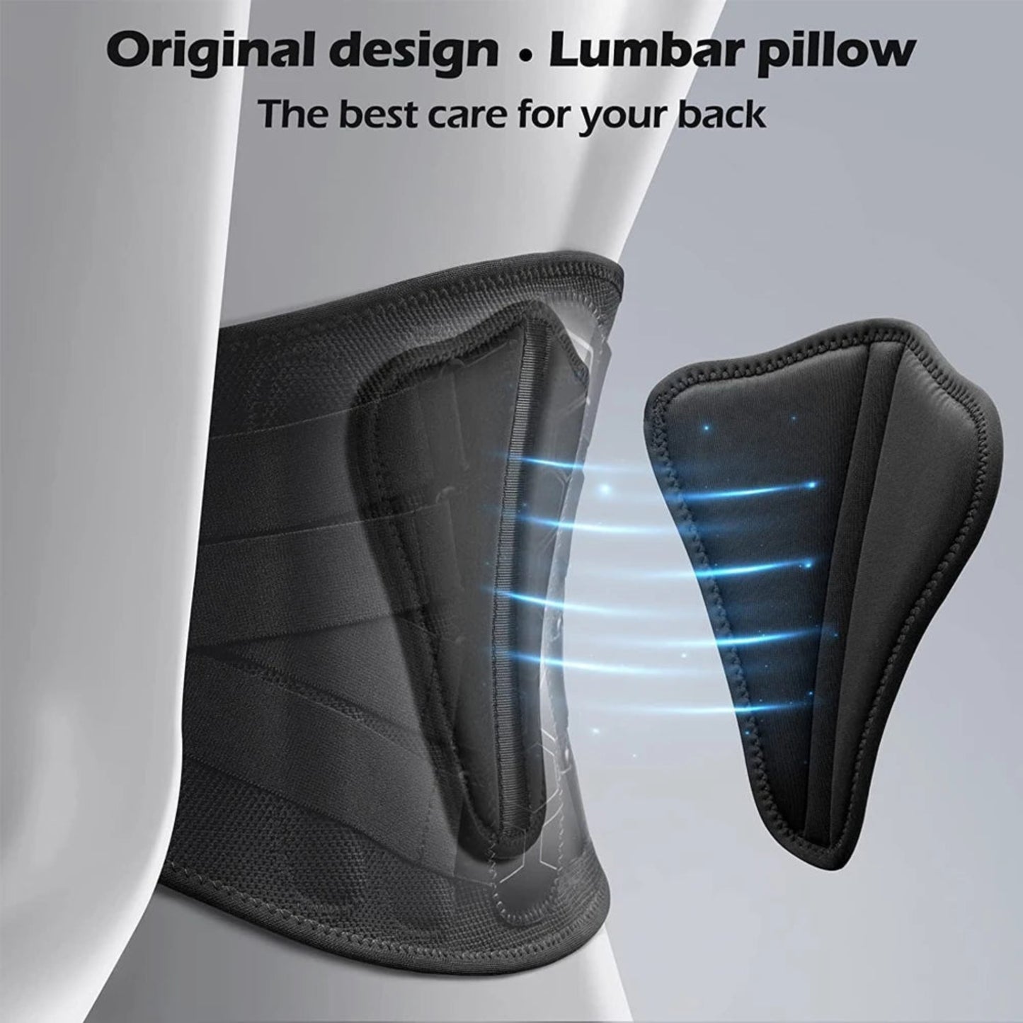 Back Brace for Lower Back Pain – Lumbar Support Belt with Soft Pad