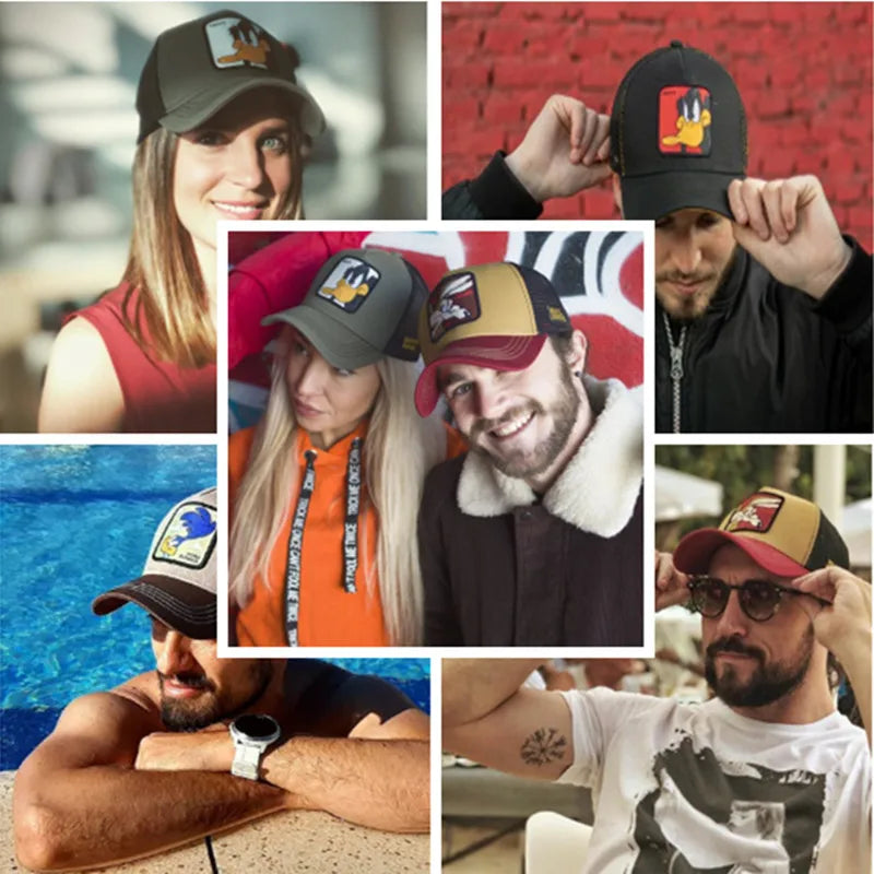 Hot Sale Unisex Anime Cartoon Patch Cap – Trendy Trucker Hat for Men & Women | High-Quality Baseball Style