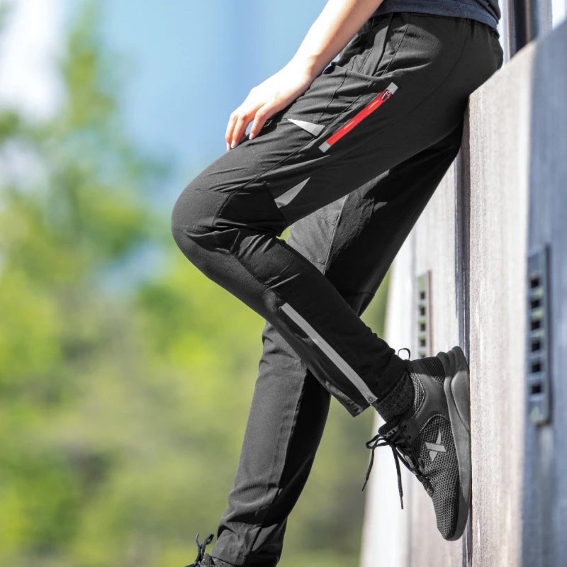 ROCKBROS Cycling Pants for Warm Weather Performance | ROCKBROS Light Comfortable Cycling Pants Men Women Spring Summer Breathable Hight Elasticity Sports Pants Reflective Trousers