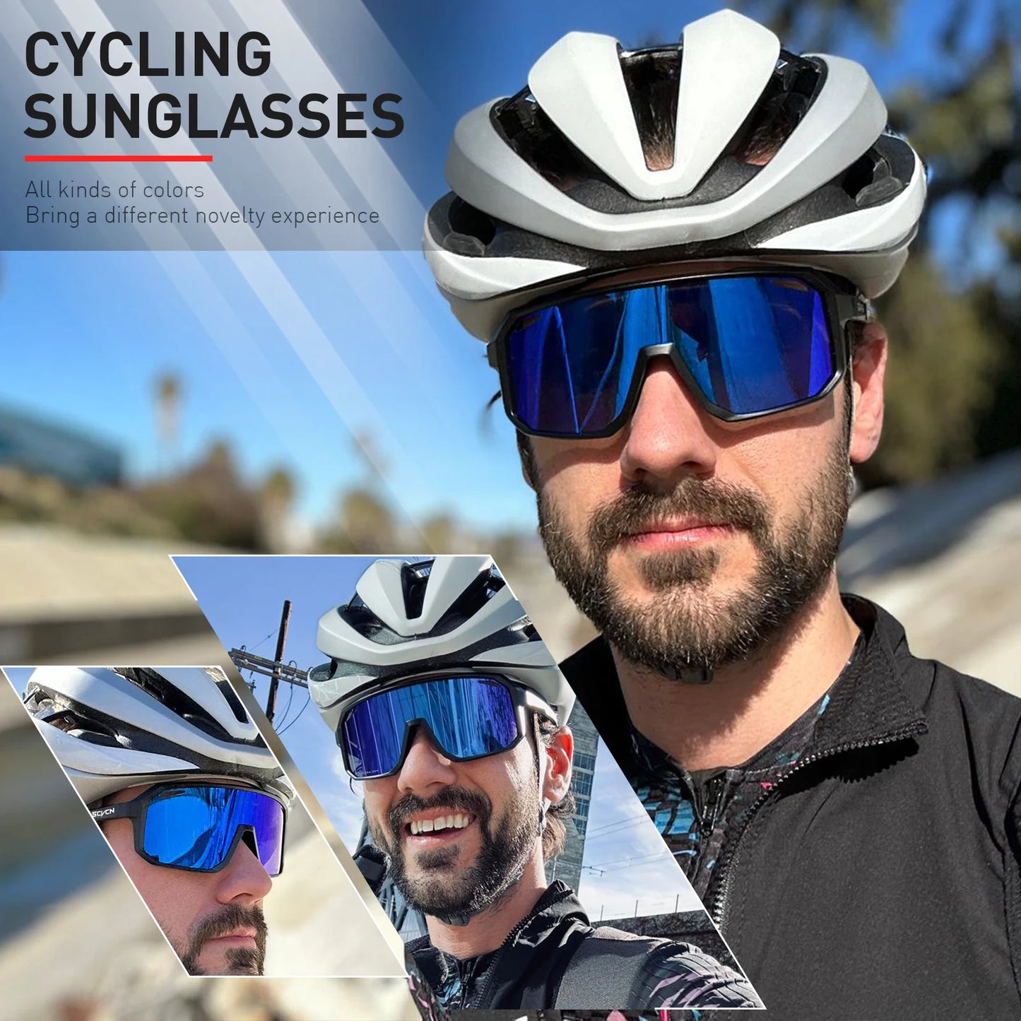 VelocityVision UV400 Eyewear - MountainEdge UV Eyewear || SCVCN New Outdoor Cycling Sunglasses Men Road Driving Bike Glasses  Sports Mountain Climbing Women Bicycle Cycling UV400 Goggles