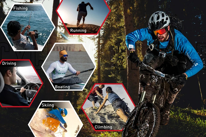 SCVCN Cycling Sunglasses for Men & Women – UV400 Sport Goggles with TR90 Frame, Lightweight Outdoor Running, Hiking & Driving Glasses