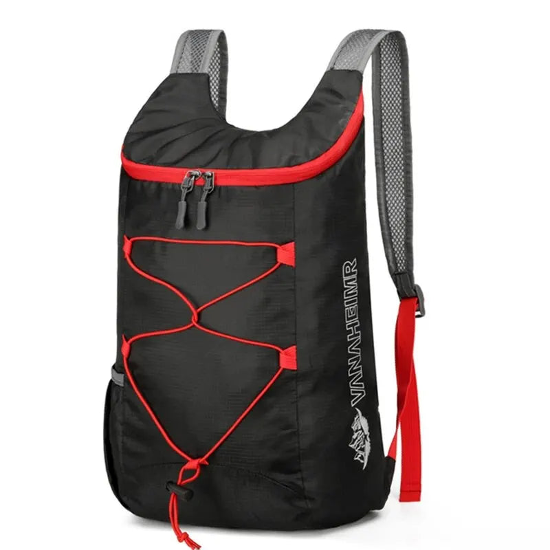 Compact Outdoor Folding Backpack | Multifunctional Outdoor Folding Backpack High Density Lightweight Waterproof Nylon Fabric Sports Bag for Camping Hiking Travel
