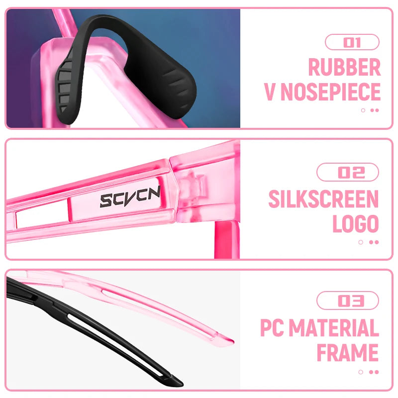 Cycling Pro UV400 Eyewear - ProRide UV400 Cycling Eyewear ||SCVCN Cycling Glasses Cycling Sunglasses Eyepieces Bicycle Eyewear UV400 Sports MTB Outdoor Bike Goggles Sunglasses Equipment