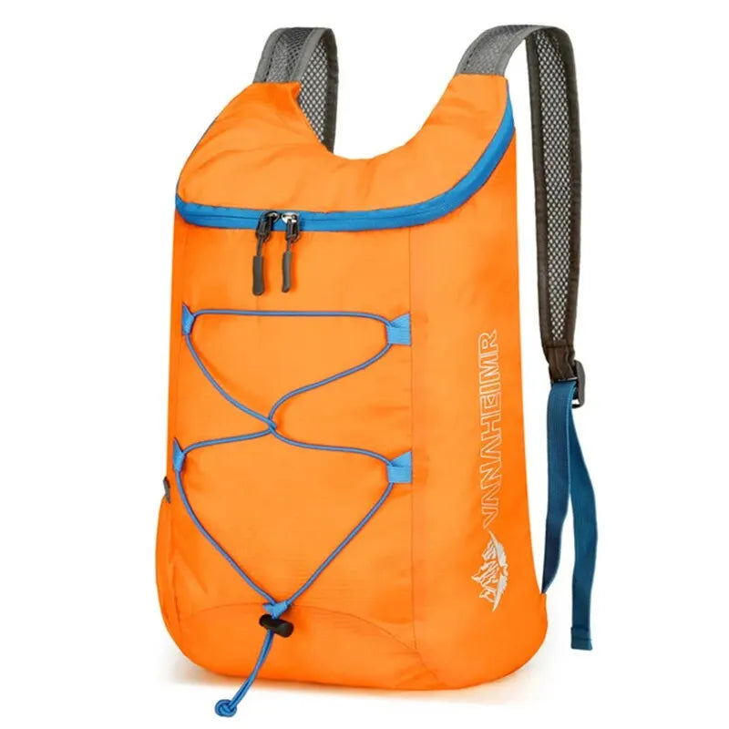 Compact Outdoor Folding Backpack | Multifunctional Outdoor Folding Backpack High Density Lightweight Waterproof Nylon Fabric Sports Bag for Camping Hiking Travel