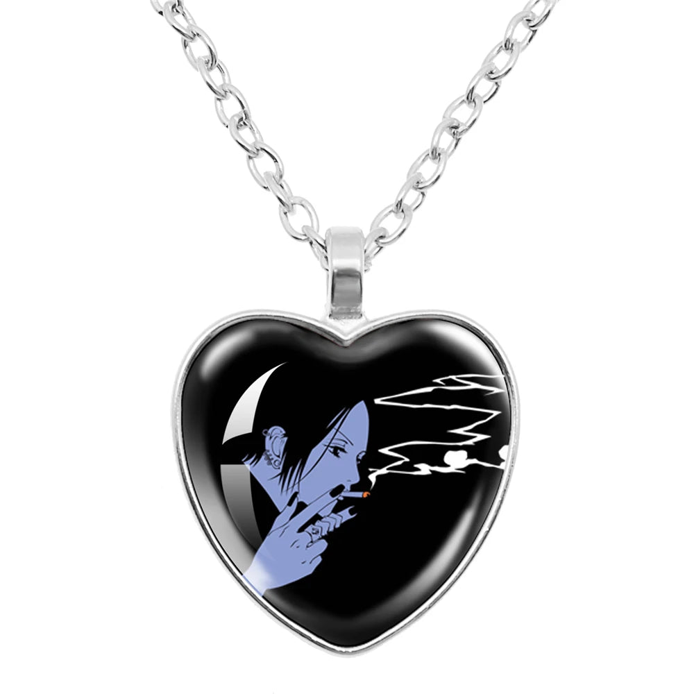 Cute Fashion Yazawa Osaki Nana Anime Glass Heart Necklace Handmade Creative Women's Birthday Gift Jewelry