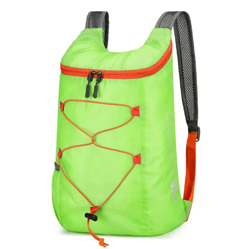 Compact Outdoor Folding Backpack | Multifunctional Outdoor Folding Backpack High Density Lightweight Waterproof Nylon Fabric Sports Bag for Camping Hiking Travel