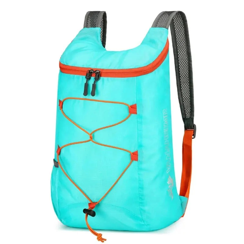 Compact Outdoor Folding Backpack | Multifunctional Outdoor Folding Backpack High Density Lightweight Waterproof Nylon Fabric Sports Bag for Camping Hiking Travel