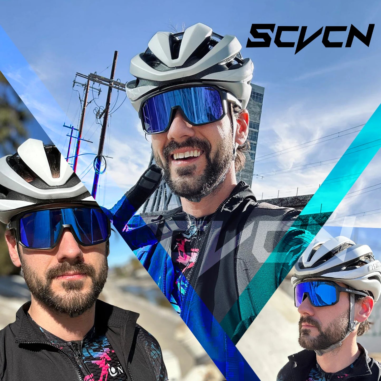 SCVCN Cycling Sunglasses for Men & Women – UV400 Sport Goggles with TR90 Frame, Lightweight Outdoor Running, Hiking & Driving Glasses