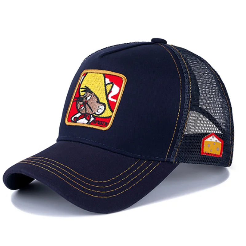 Hot Sale Unisex Anime Cartoon Patch Cap – Trendy Trucker Hat for Men & Women | High-Quality Baseball Style