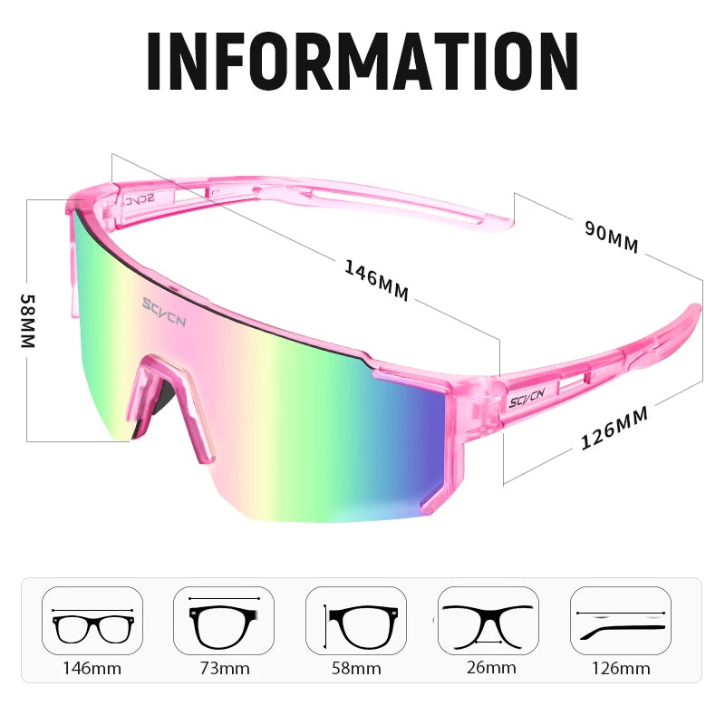 Cycling Pro UV400 Eyewear - ProRide UV400 Cycling Eyewear ||SCVCN Cycling Glasses Cycling Sunglasses Eyepieces Bicycle Eyewear UV400 Sports MTB Outdoor Bike Goggles Sunglasses Equipment