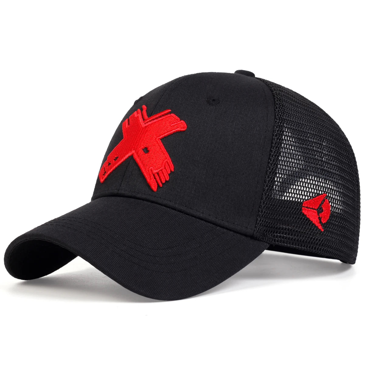Summer Mesh Baseball Cap – Unisex X Letter Snapback Trucker Hat for Men & Women, Breathable Outdoor Sport Hip Hop Style