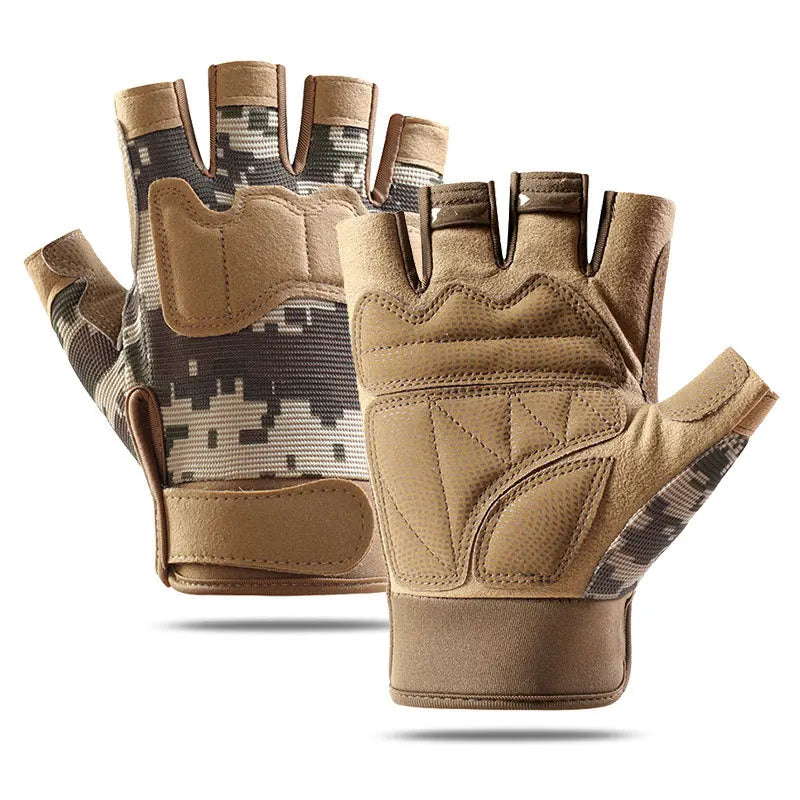 Tactical Half-Finger Outdoor Gloves - Tactical Gloves for Men and Women Half Finger Outdoor Mountaineering and Cycling Wear-resistant Breathable Riding Gloves