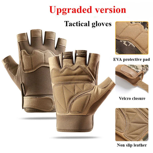 Tactical Half-Finger Outdoor Gloves - Tactical Gloves for Men and Women Half Finger Outdoor Mountaineering and Cycling Wear-resistant Breathable Riding Gloves
