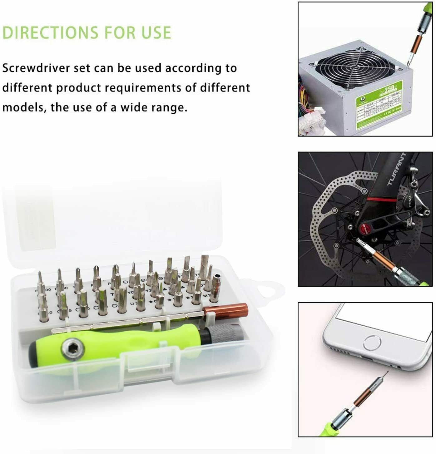 32-in-1 Magnetic Precision Screwdriver Set for Electronics & Repair